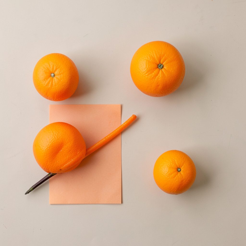 Overhead flat-lay photograph of design sketches and fabric swatches in muted denim blues and warm neutrals, arranged on a light wood surface